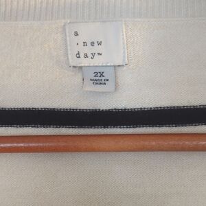 H&M Cream and Black Striped Cardigan